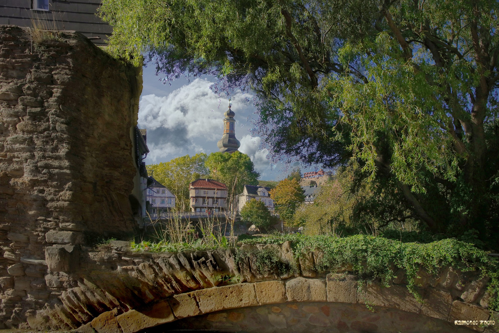 Pano_2017-817_b_Brückenhäuser Brückenhäuser von der alten Stadtmauer gesehen